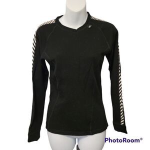 Helly Hansen Black Sweatshirt with White Stripes